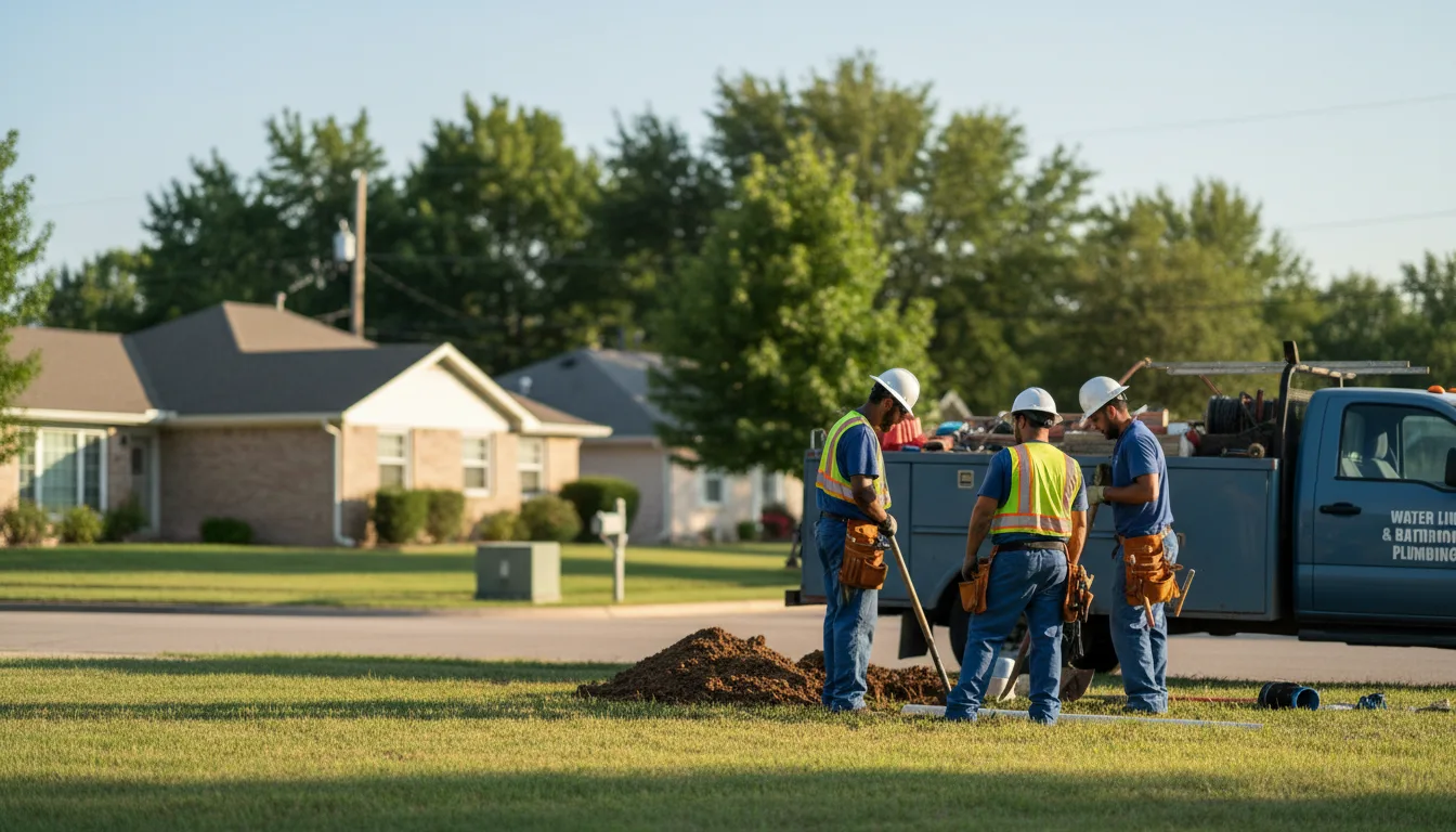 Residential water line and bathroom plumbing service in Prentiss, MS